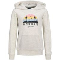 jack  jones jersey 12269868 jjpalm sweat hood jnr white melange para nino