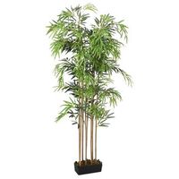 arbol de bambu artificial con 1095 hojas verde 150 cm vidaxl
