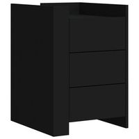 mesita de noche madera de ingenieria negro 45x50x65 cm vidaxl