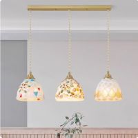 lampara de techo de cristal creativa con pantalla de conchas marinas lampara colgante para dormitorio decoracion de interiores iluminacion