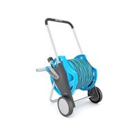 carro portamangueras equipado manguera lanza y accesorios