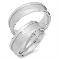 alianzas oro blanco 18 quilates con diamante