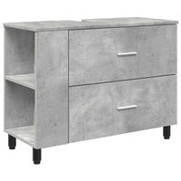 unidad de tocador de bano gris hormigon 80 x 35 x 60 cm vidaxl