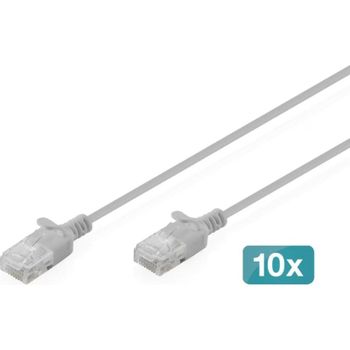 Cable de Red Digitus CAT6 U/UTP Slim 0.5m Gris