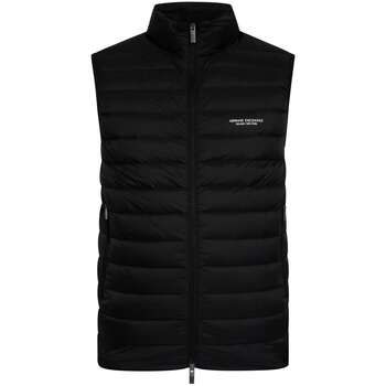 Armani Exchange Abrigo de plumas Chaleco con logo para hombre