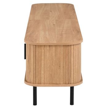 Mueble De Tv De 180 Cm Con Almacenamiento, Puertas Correderas E Iluminación Led