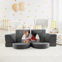 conjunto de sofa modular de 8 piezas para ninos de 12 meses con funda desmontable muebles infantils para sala de juego dormitorio gris
