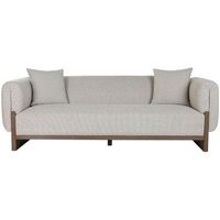 sofa madera de boj poliester 220x95x77 crudo