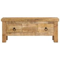 mesa de cafe  mesa de centro de madera maciza de mango 90x45x35 cm