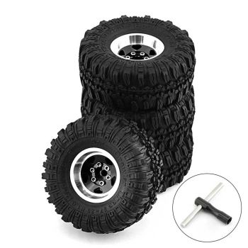4 piezas, articulación de rueda de aluminio 1.0 pulgadas para neumáticos de montaña Wasteland para 1/18 TRX4M SCX24 Furi