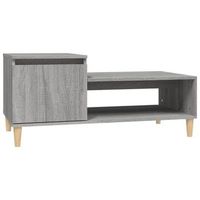 mesa de centromesa auxiliarmesa de cafe madera contrachapada gris sonoma 100x50x45 cm