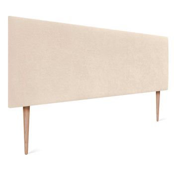 Dhome Cabecero Hueso 135cm Acabado Toalla Soft Tapizado Liso Con Patas 4cm Grosor 105 Alto Tejido Suave Para Pared Acústicos Cabeceros Absorbentes (135cm, 4cm - 105 Al. - Hueso)