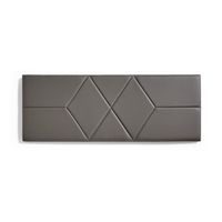 cabecero de cama 80 dos rombos polipiel 112x57x5cm gris
