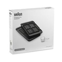 braun set de 2 placas para gofres y vaso dosificador para multigrill 9 y 9 pro brsk007