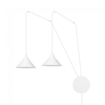 Aplique de pared cerremo blanco (2 luces)