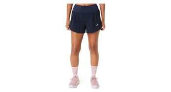 Pantalones cortos asics road 3 5 pulgadas azul mujer