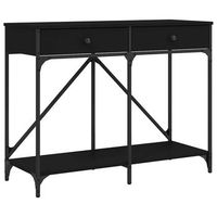 mesa consola madera de ingenieria negra 100x39x785 cm vidaxl