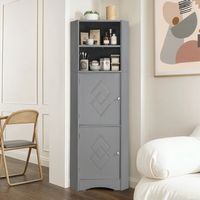 armario de esquina - mueble de bano - tablero de particulas - gris claro 365x365x155cm