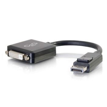 Adaptador convertidor DisplayPort a DVI-D Single Link C2G 20 cm negro