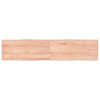 tablero mesa madera tratada borde natural marron 180x40x2-4cm vidaxl