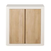 aparador de 2 puertas color crema 85 cm