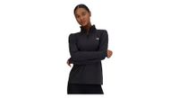 new balance sport essentials top 1 2 cremallera negro mujer