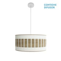 colgante ivanna 2xe27 blancoblanco-madera clara regx50x50 cm