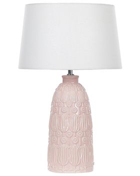 Lámpara de mesa  cerámica rosa