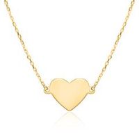 cadena corazon para mujer en oro de 9 quilates grabable