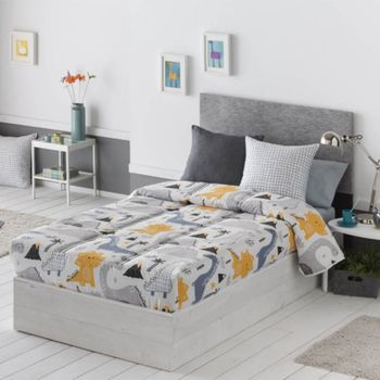 Edredón Ajustable DINOS para Camas Nido - Diseño Divertido y Suave para Pieles Sensibles, de Lanovenanube