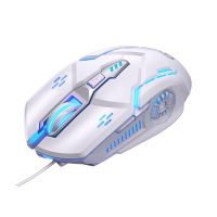 kinsi g5 raton gaming silencioso mecanico rgb 3200dpi blanco