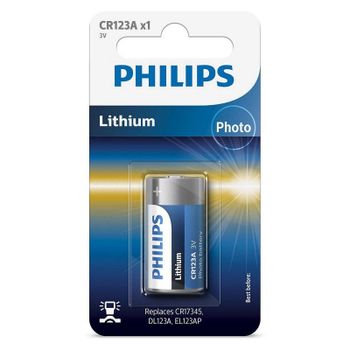 Philips Lithium Pila Litio CR123A 3V