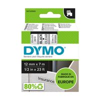 dymo s0720500  45010 cinta negro sobre transparente 12 mm original
