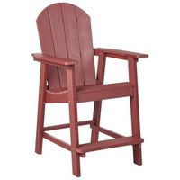 silla de bar tumbona de madera plastica para patio jardin rojo adirondack