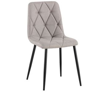 Silla de comedor clairton tela gris claro 55x45x85 cm
