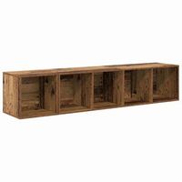 juego de muebles de tv 2 piezas madera antigua 37 x 37 x 1425 cm