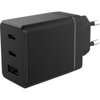cargador usb gan hn power 67w 3 puertos usb-c y usb-a