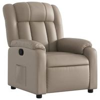 sillon de salon  silla  sillon reclinable de cuero sintetico color capuchino