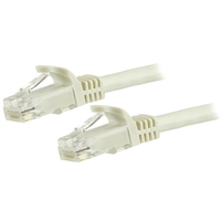 15 m cat6 cable white snagless - 24 awg copper wi re
