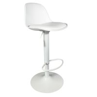 taburete bar giratorio home deco factory 38x415x104 cm - blanco