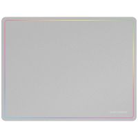 marsgaming mmp124 alfombrilla gaming 360x260mm diseno rainbow caucho natural y nanotextil blanco