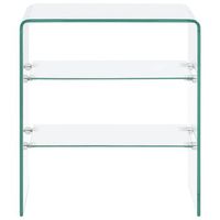 mesa de centrormesa auxiliarrmesa de cafe de vidrio templado 50x40x56 cm