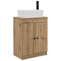 vanidad de bano con lavabo roble artisan 54 x 35 x 83 cm vidaxl