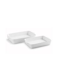 jernverket  set de 2 fuentes para horno blanco brillante