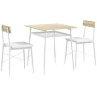 conjunto de comedor 70x70x75 cm roble