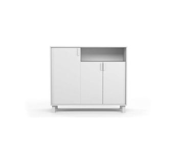 Recibidor zapatero 3 puertas modelo 520 acabado blanco 88x100x37 cm