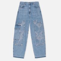 ganni broderie anglaise denim carpenter jeans - w29