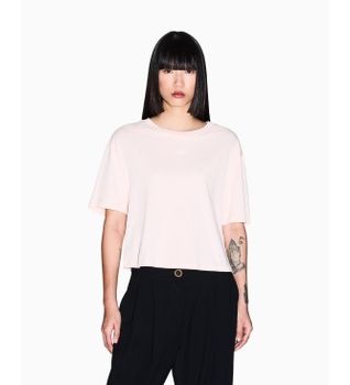 A|X Armani Exchange para mujer. XW001836AF10356U4104 Camiseta Casual rosa (XL), Algodón, Manga corta