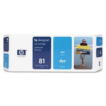 HP 81 Cyan Dye-Based Ink Cartridge