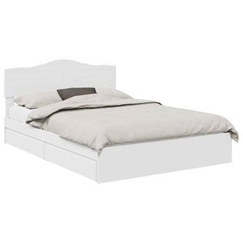 Cama Con Almacenamiento 140 X 190 Cm Madera De Ingeniería Vidaxl